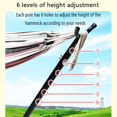 Hamac de camping ultra-léger avec support en toile de coton solide - 6