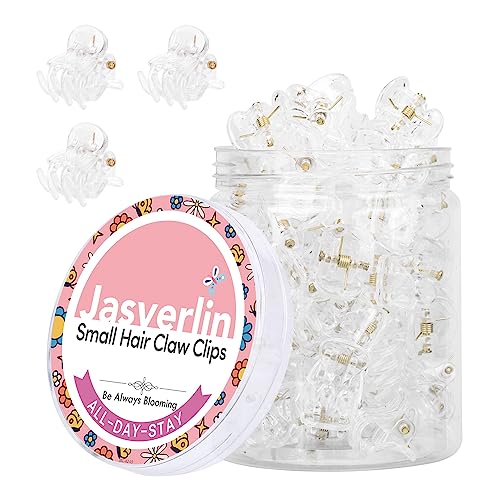 JASVERLIN Small Hair Clips Tiny Claw Clips