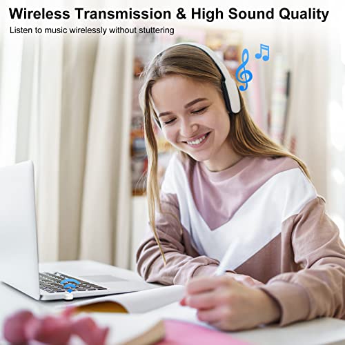 Image of USB Bluetooth Adapter 5.3 for Desktop PC, Plug & Play Mini Bluetooth EDR Dongle Receiver & Transmitter for Laptop Computer Bluetooth Windows 11 /10 /8.1-Pearl White