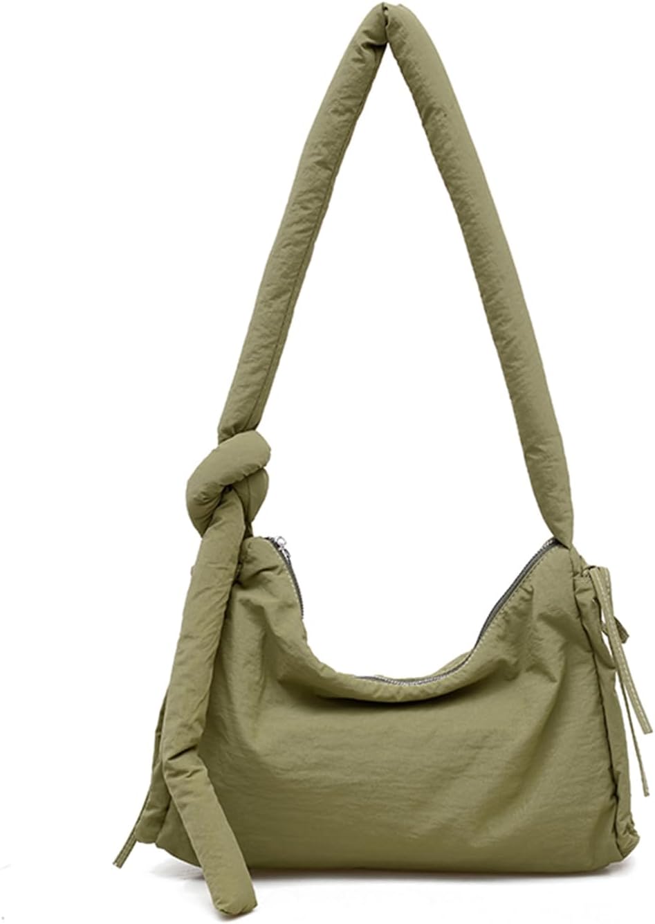 Nylon Crossbody Crescent Bag for Women Casual Work Travel Handbags Trendy Hobo Bags with Adjustable Strap