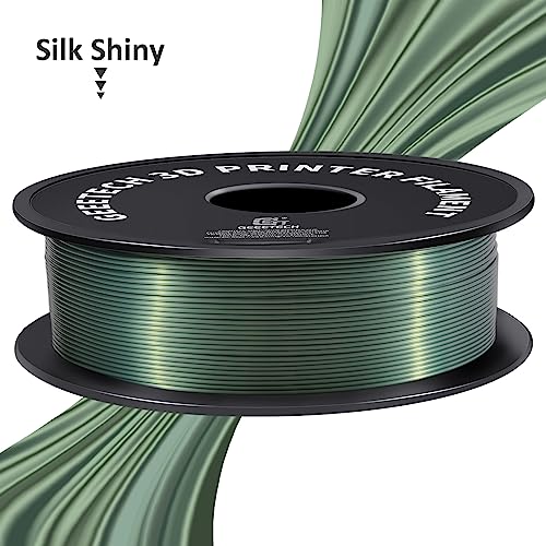 Image of Geeetech Silk PLA Filament 1.75mm for 3D Printer, Dark Green Metal-Like Shiny PLA Filament 1kg (2.2lbs) Spool, Dimensional Accuracy + /- 0.02 mm, Metallic Silk Bronze