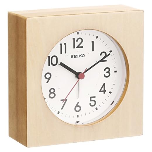 Seiko KR501A Seiko Clock Wall Clock, Dual Use, Analog Alarm, Wooden Frame, Natural Color Wood