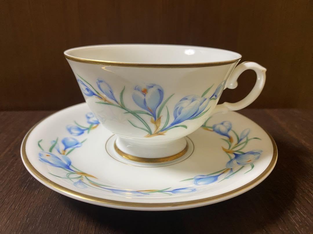 フランクリンポーセリング☆花柄 ティーカップ 5客と飾り棚