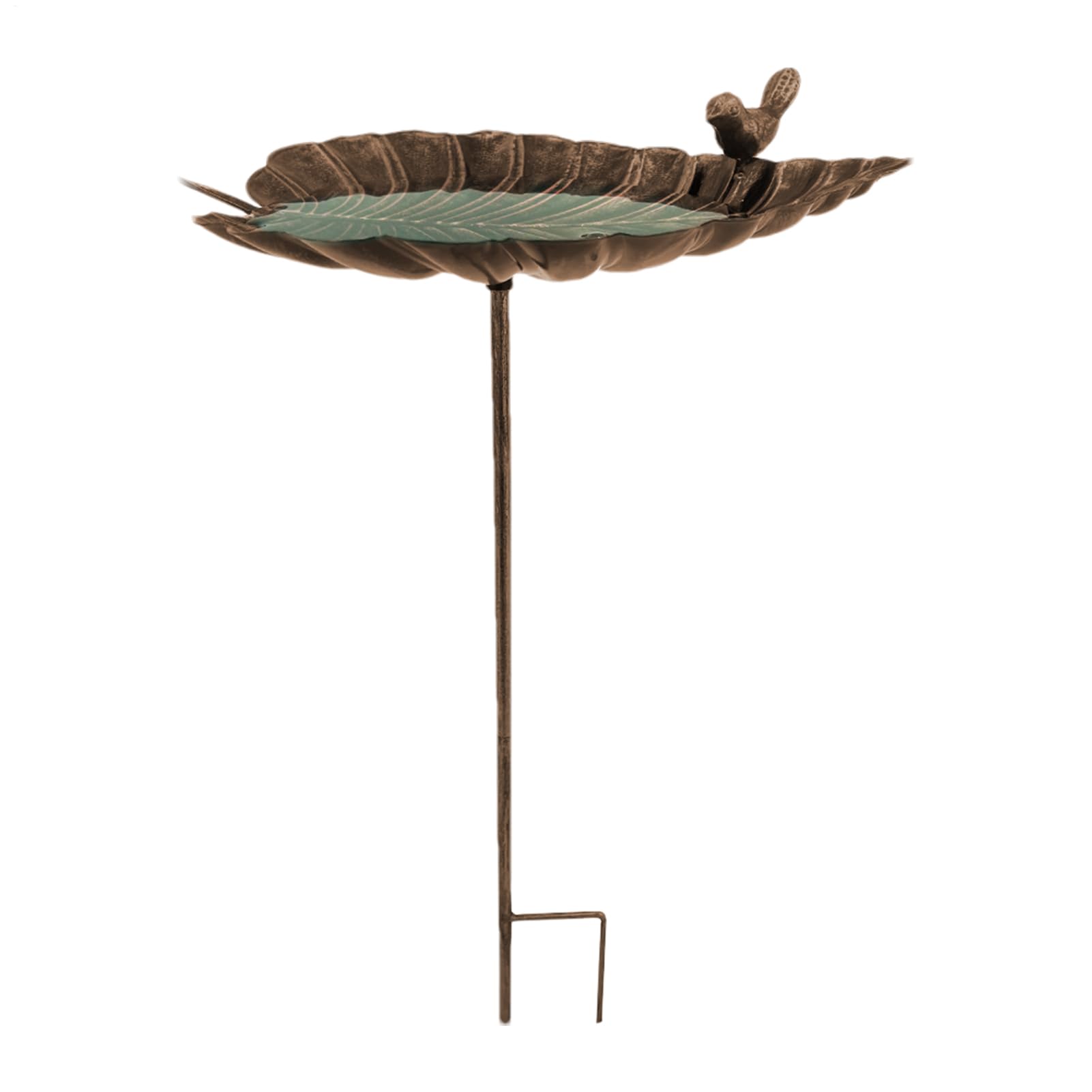 Bain d'oiseaux de jardin en forme de feuille pour attirer la nature