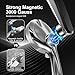 Rain Shower Head with filtered Handheld High Pressure rainfall Shower Heads with Handheld Spray Combo Adjustable one-piece stand daul shower head Built-in Magnetic Docking and Power Jets