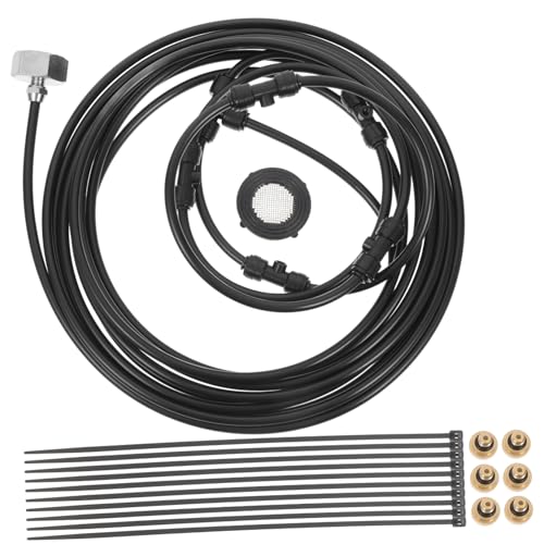 GALPADA 1Set Misting Fan Kit for Outdoor Cooling Easy to Install Misting Attachment for Patio Fans Includes Adapter for Quick Setup for Backyard Garden and Use