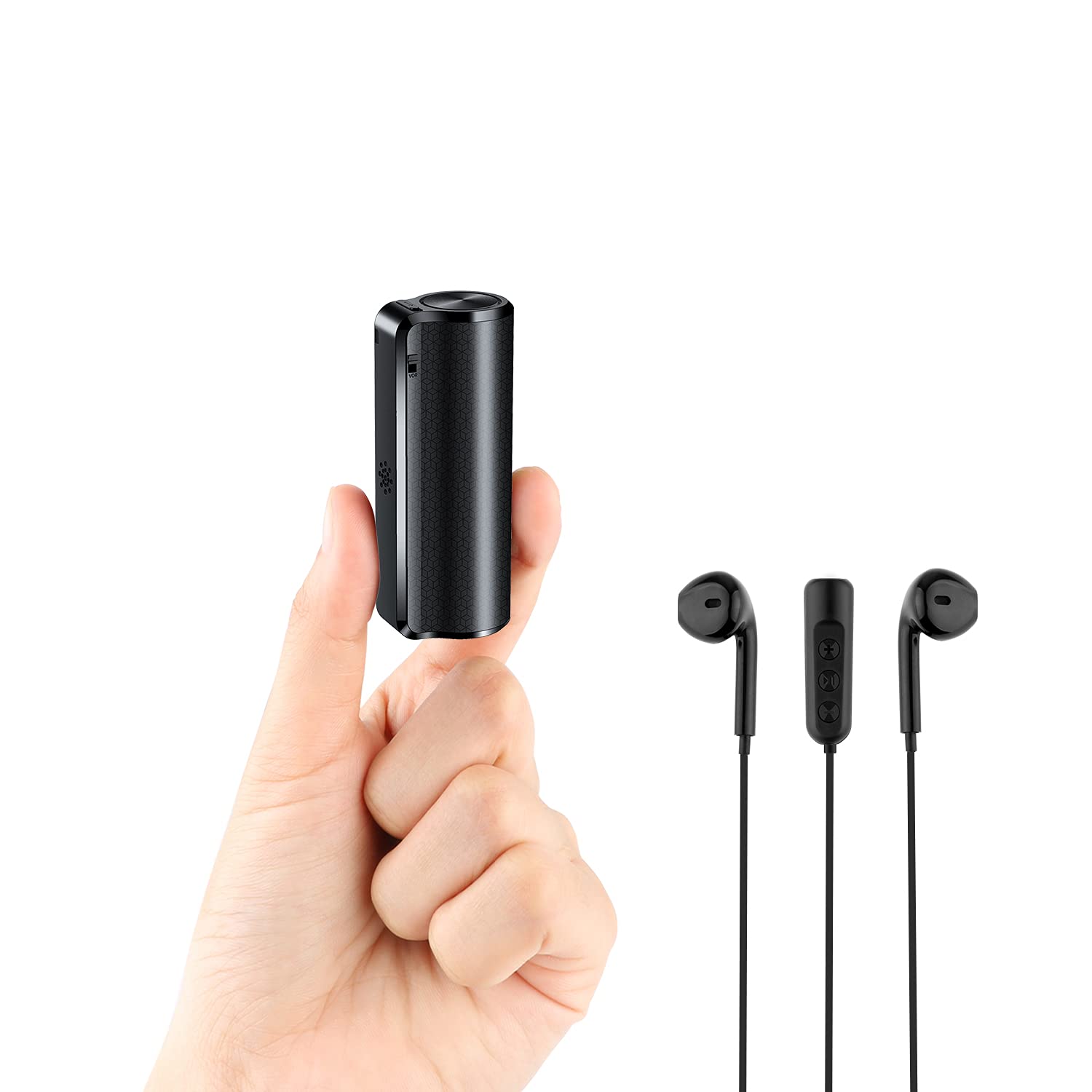 YOUHE Q70 Voice Recorder connected to a charging cable.