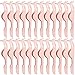 24 Pieces False Eyelashes Applicator Tool Stainless Steel Eyelash Extension Tweezers Remover Clip Tweezers Nipper Eyelash Auxiliary Clip for Women Girls Makeup Application and Removal (Rose Gold)