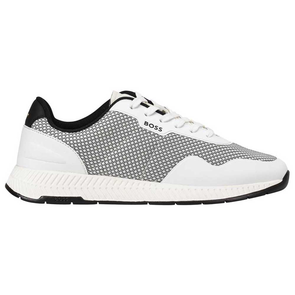 BOSS Men's Titanium_Runn_Meth Trainers, Natural, 9 UK