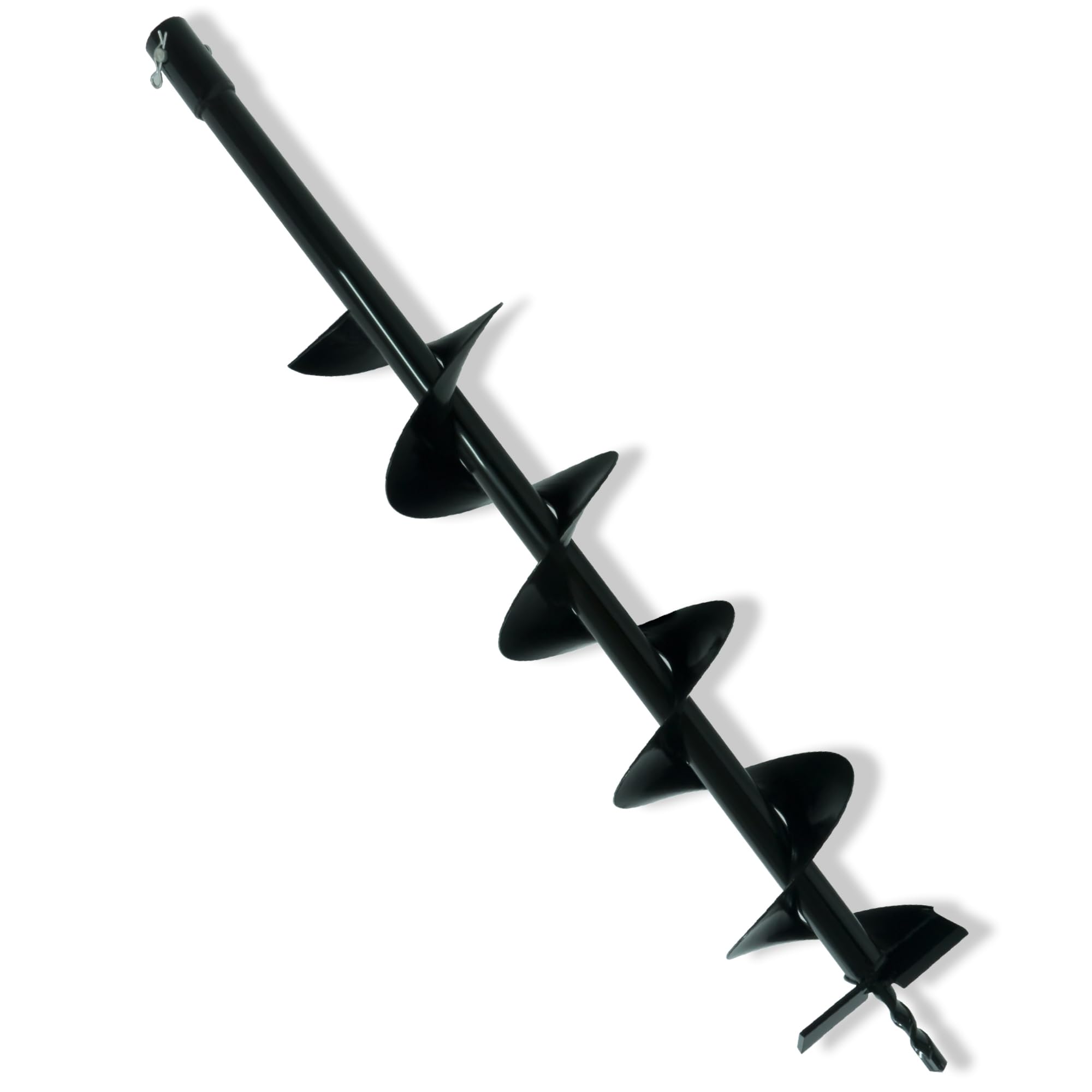 NEMAXX® B100 Cabezal Barrena Ø100mm 800mm Acero Broca Espiral Repuesto para Ahoyadora Postes y Cercas, Fijación Perno Transversal incl. Perno+Pasador, Compatible EB52, No Apto Taladros