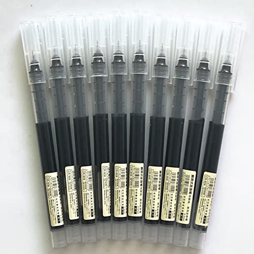Pack 10 bolígrafos roller negro punta extra fina 0.5 mm miniatura 1