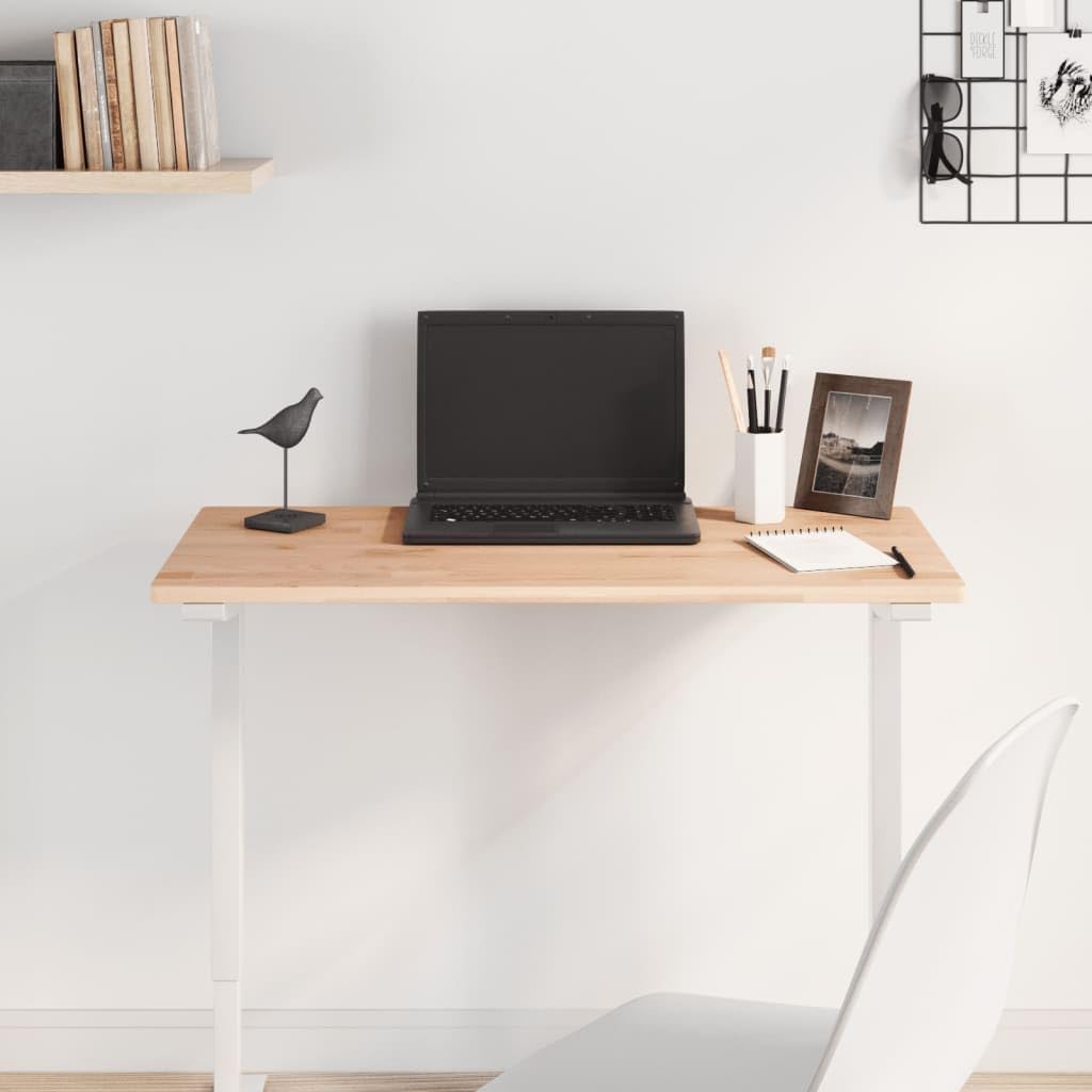 vidaXL Tablero Rectangular, Superficie de Mesa Auxiliar, Tablero de Repuesto, Tablero de Mesa de Bar, Madera Maciza de Haya 80X40X1,5 cm