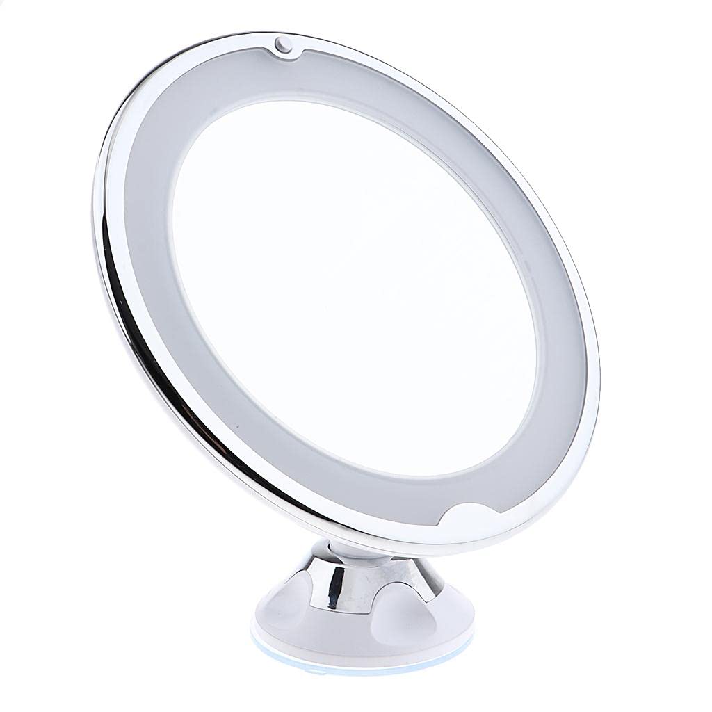 Club Bollywood®Fogless 7X Magnifying Bathroom Wall Mount Swivel Led Makeup Shaving Mirror| Makeup Mirrors| Makeup Mirrors|Health & Beauty |1 Piece Suction Makeup Mirror (Battery Not Included)-image-33