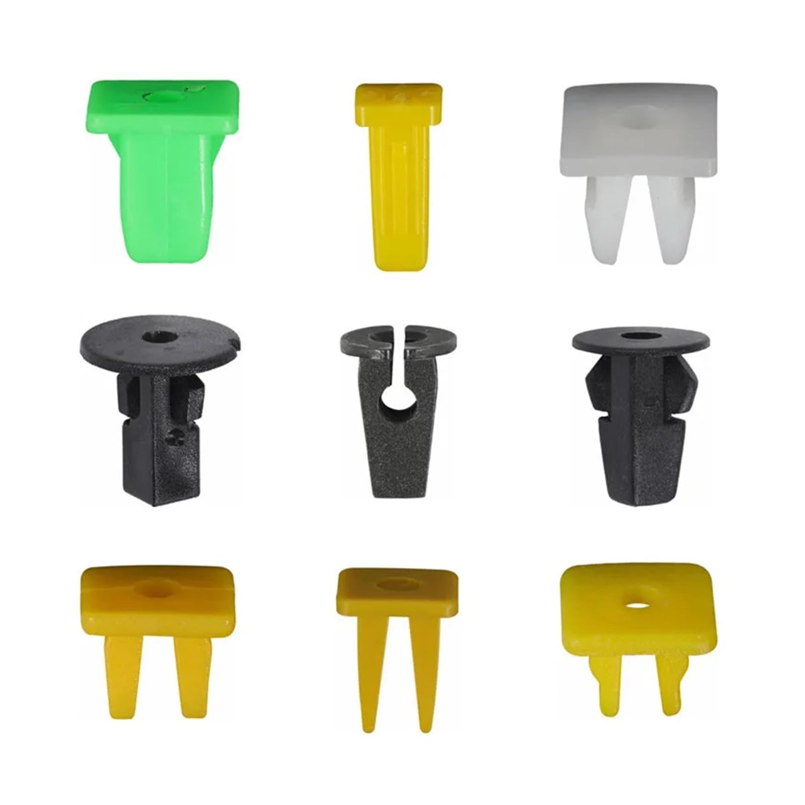 FDCSKINX 50Pcs Auto Self-Tapping Screws Base Fastener for All Cars Plastic Clips Buckle(Yellow)