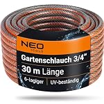 NEO TOOLS – NEO TOOLS Pro Gartenschlauch 3/4 Zoll, 30 m Länge, 6-lagiger