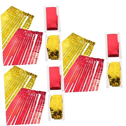 Uonlytech 6 Peças Cortina De Chuva Fundo De Franja De Coração Pirata Cortina De Pano De Fundo Stream