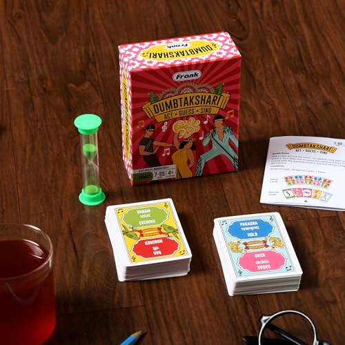 Image of Frank Dumbtakshari Fun Family Party Game | Blend of Dumb Charades and Antakshari | Acting, Singing & Guessing | Travel-Friendly | Easy to Play | Game for Adults, Teens & Friends