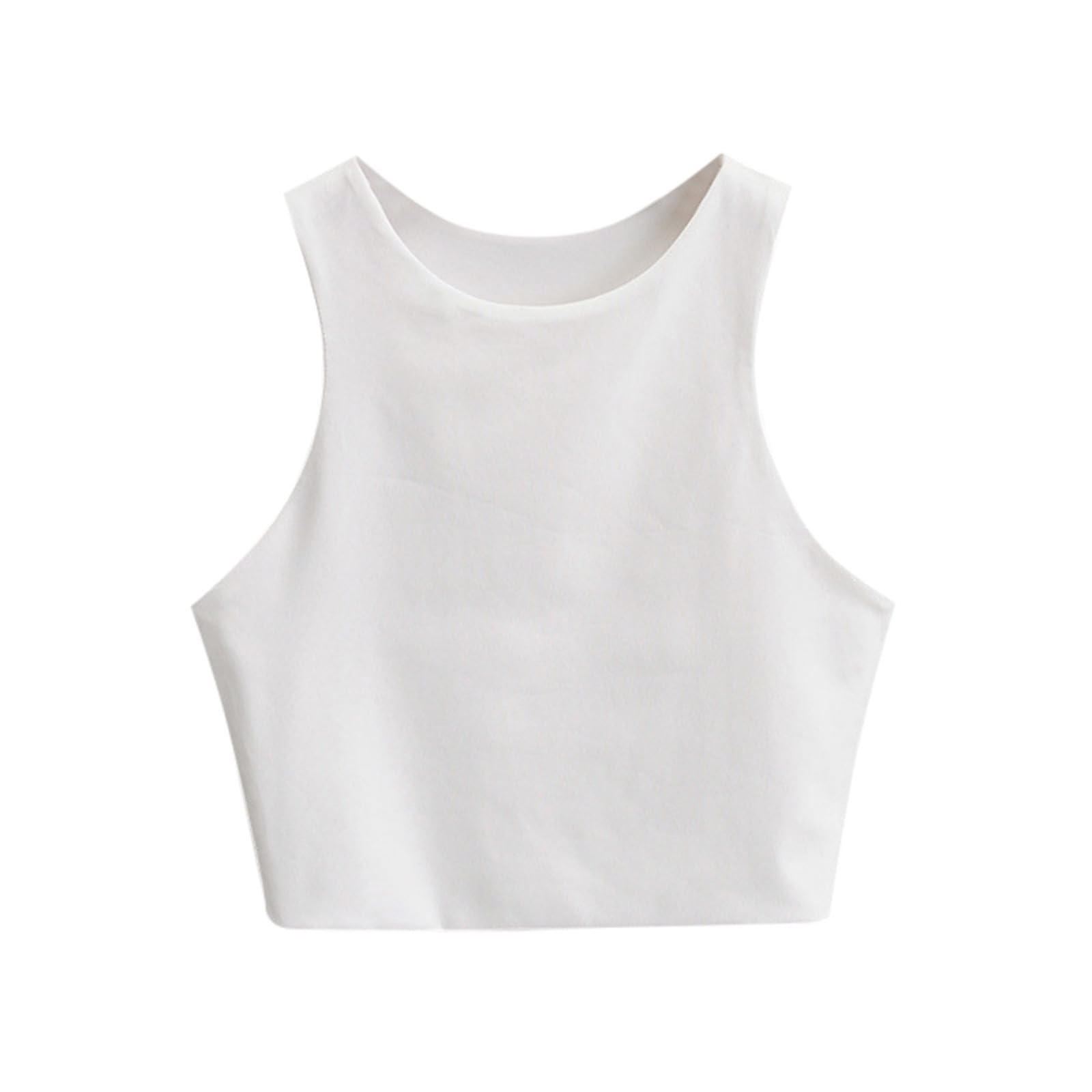 2025 - Camiseta sin mangas corta para niña, doble capa, con cuello en U, conjunto de ropa interior para niña