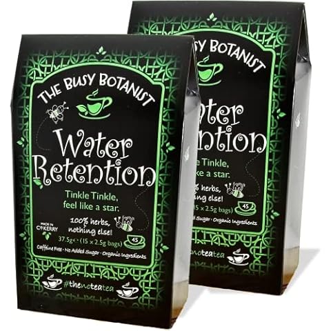 Water Retention Herbal Detox Tea with Nettle, Dandelion and Burdock Root - Helps Reduce Bloating and Swollen Joints - Caffeine Free, Decaffeinated - 2 x 15 Individual Tea Bags by The Busy Botanist Cover
