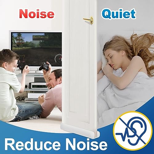 Image of MAXTID Under Door Draft Stopper White 32Inch, Weather Stripping Seal, Sweep for Exterior & Interior Doors, Bottom Seal Dust and Noise Insulation, Large Draft Guard Blocker