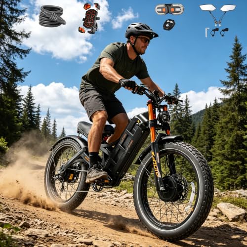 Image of 2026 eAhora Romeo Pro 3 /2 52-46 Mph Electric Bike for Adults, 6000W /4000W /2500W Dual Motor Ebike 60V 80Ah /52V 70Ah Battery 235+Miles Long Range, 26*4.0 inch /20*4.5 inch Fat Tire, Full Suspension, All Terrain