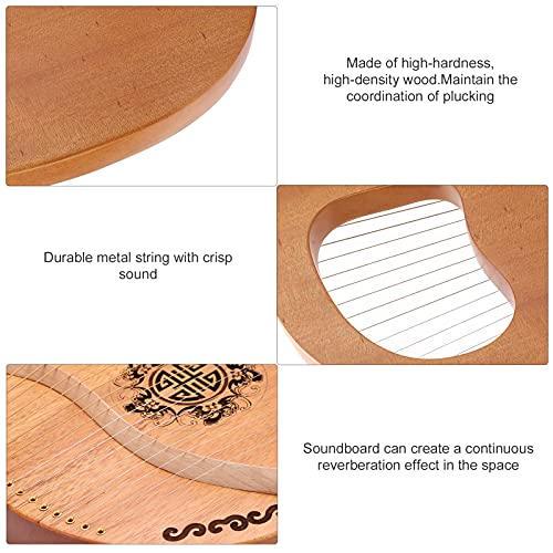 Gek Winkelen Vintage Lyar Harp, 16 String Lier Harp Lier Harp met Stemsleutel voor Lyar Harp Liefhebbers voor Beginners - Image 7
