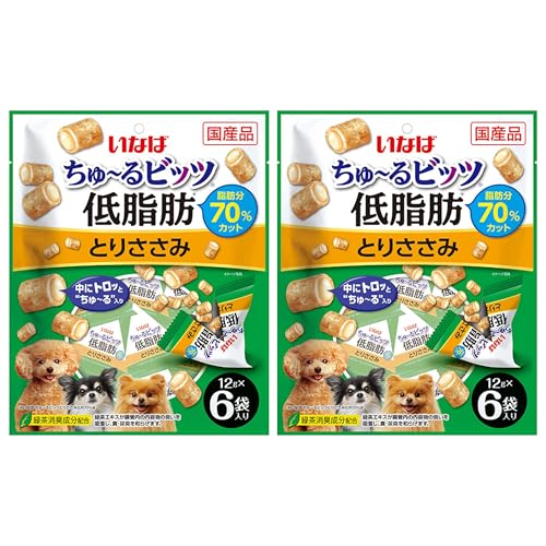 いなば ちゅ～るビッツ 低脂肪 とりささみ 12g×6袋 2個セット