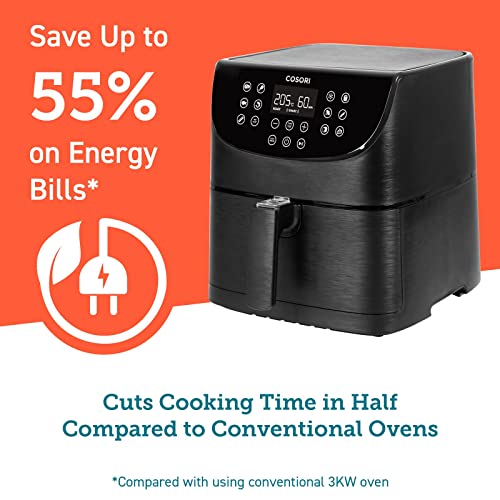 COSORI Hot Air Fryer, heteluchtfriteuse 3.5L, zonder olie met 13 programma's, 1500W, Airfryer XL voor 1-3 personen, 100 Duits receptenboekje, digitaal one-touch screen - Afbeelding 5