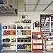 LI JIU HOME 5 Tier Laminated White Boltless Metal Shelving Unit Adjustable Garage Storage Utility Rack Heavy Duty Shelves Organization Multipurpose Shelf Warehouse Pantry 35