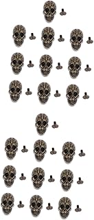 NOLITOY 20 Peças Acessórios De Latão Trela De Couro Fantasias De Halloween Brincos De Prata Enfeites Caseiros Cabeça Fantasma Unha Punk Caveira Garanhão Jaqueta De Couro Arnês Roupas