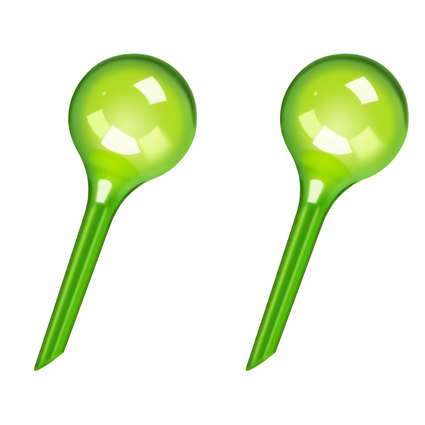WHTCHSU 2 Pack Small Self-Plant Watering Globes – Automatic Plant Waterer Bulbs, Plant Watering System for Indoor and Outdoor Potted Houseplants, Plant Watering Devices (Green, Small Size)