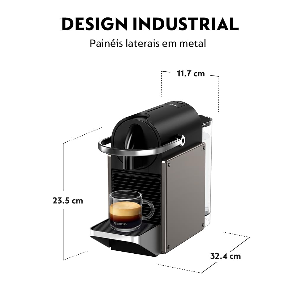 Cafeteira Espresso Nespresso Pixie Redesign Titânio 220V | Amazon