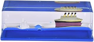 Cruise Ship Fluid Drift Bottle, 1/2PCS Unsinkable Acrylic Boat in Box, Titanic Cruise Ship Model Toys, Floating Black Pearl Boat Ornament, for Desktop, Car, Home Decor & Gifts