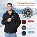 Brimekey Beheizte Jacke Herren mit Fleecefutter, Heizjacke Herren mit 20000mAh 7.4V Akku, 6 Heizzonen & 3 Temperaturstufen, Wasserdichte Winddichte Winterjacke, Heizjacke Herren für Skifahren, Camping