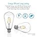 Tenergy Dimmable Edison Bulbs 5W LED Filament Bulbs (40 Watt Equivalent), Soft White (2700K), ST64 Bulbs, E26 Medium Standard Base Decorative Light Bulbs for Ceiling Light Fixtures (Pack of 6)