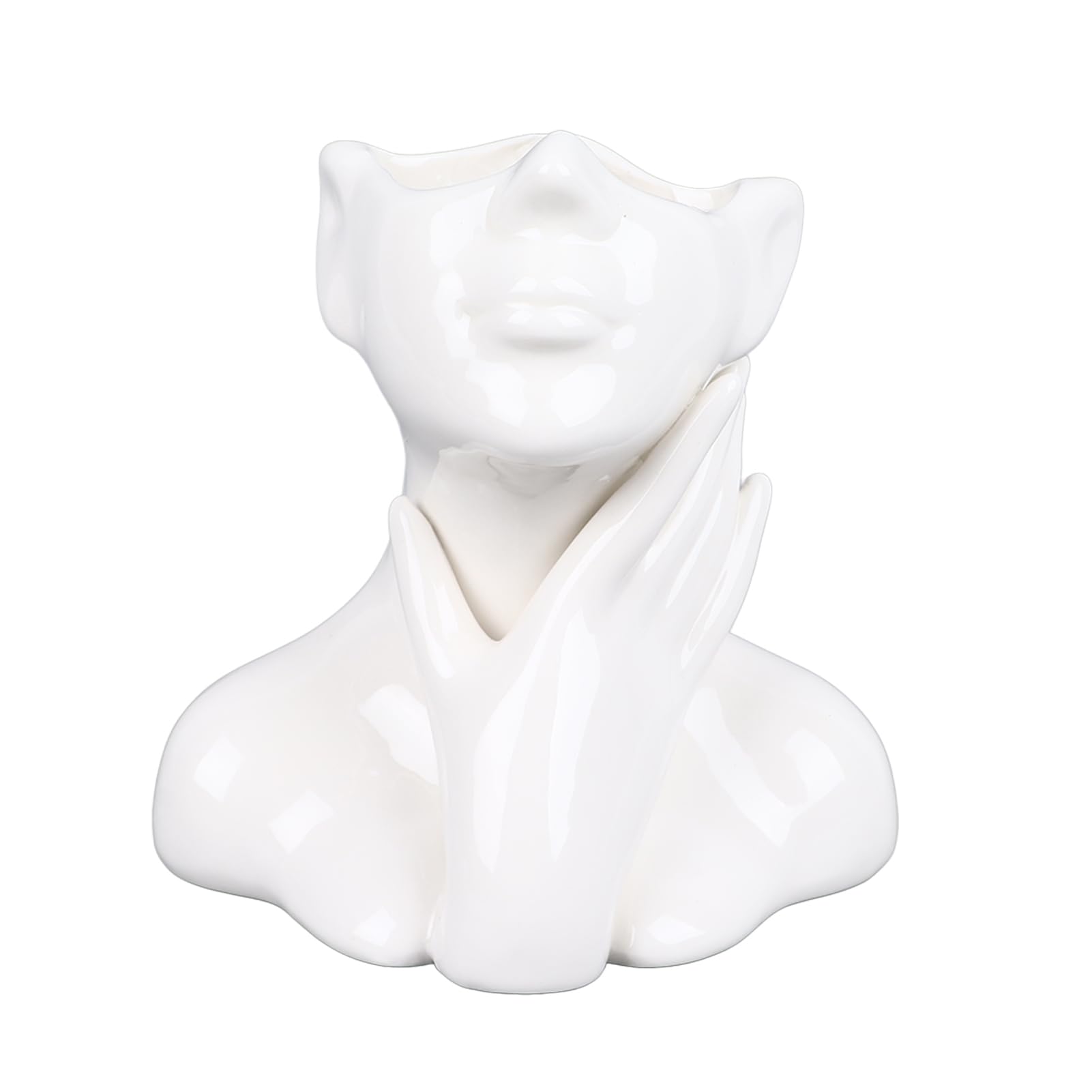 Vase en céramique pour le visage féminin style nordique élégant pour fleur