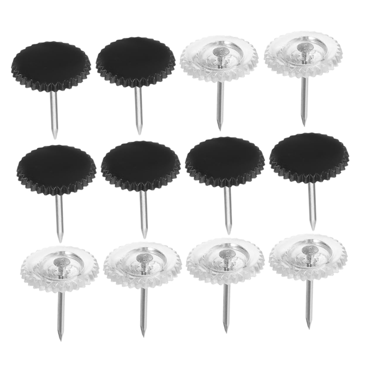 Uonlytech 5 Sätze Pushpins Für Pinnwand Transparente Reißnägel Schwarze Pinnwandstecker Für Büro Und DIY Projekte Praktisch Für Nachrichten Und Notizen Boxen À 200 Stück * 5