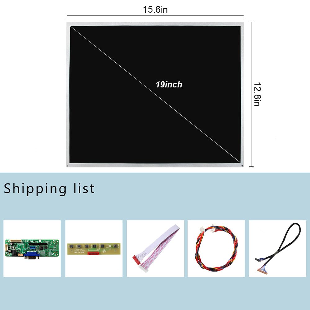 VSDISPLAY 19-calowy zestaw ekranu LCD 1280x1024 450 nitów z płytą kontrolera VGA