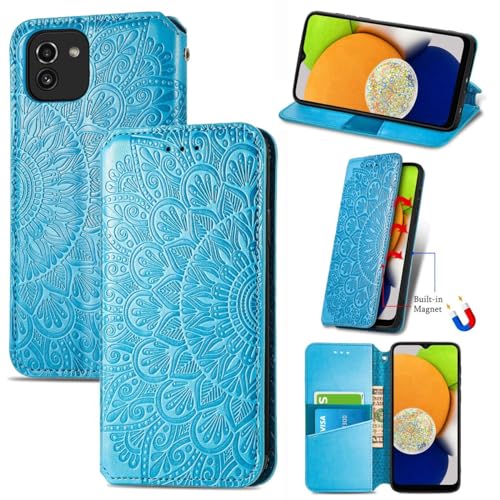 Étui Samsung Galaxy A03 bleu König Design pour éviter les rayures d'écran