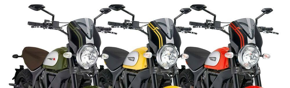 Puig Retrovision 7652H Icon/​Classic/​Full Throttle 15', Ducati Scrambler Sixty2 16'-​19'
