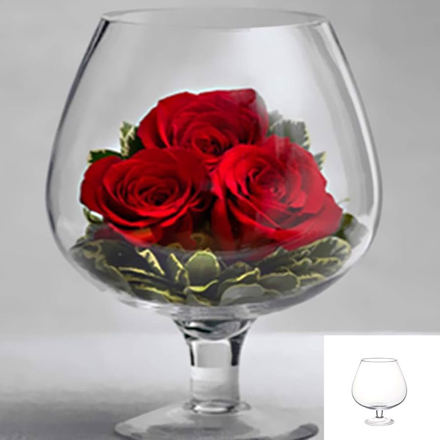 Amazon.co.jp: ワイングラス型透明ガラスボトル花瓶スーツ用植物