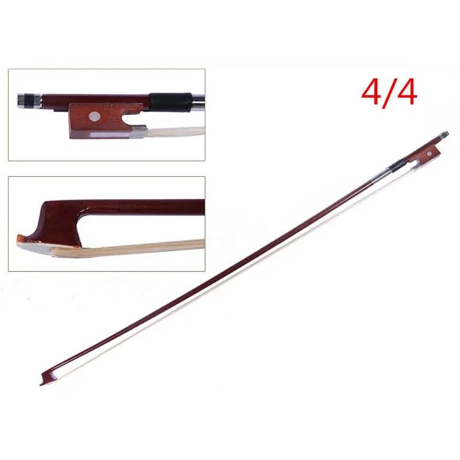1 pieza de arco de violín tamaño 1/2 1/4 1/8 3/4 4/4 accesorios para pelo de caballo para(D)
