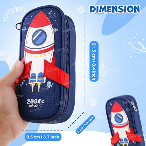 Image of Zest 4 Toyz Pencil Pouch for Boys for School | 3D Cover EVA Space Theme | Compass Box Organizer | Large Capacity Pencil Pouch Bag | Premium Stylish Pen Holder Pencil Box for Kids | Return Gifts