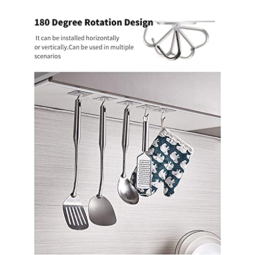 Image of Maxxic Labaratories (10+10) Self Adhesive Wall Hooks Heavy Duty for Hanging | Nail Free Sticky Hooks for Wall Heavy Items Without Drilling, Transparent Wall Hanger Hook (Bolt 10 + Flower 10, 20)
