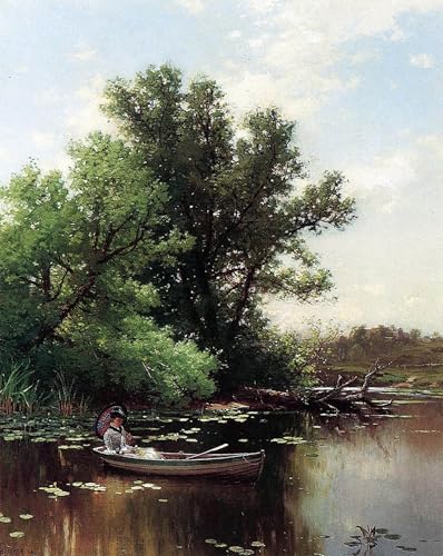 Cuadro de lienzo famoso Alla deriva di Alfred Bricher, pintura artística de 60x90cm