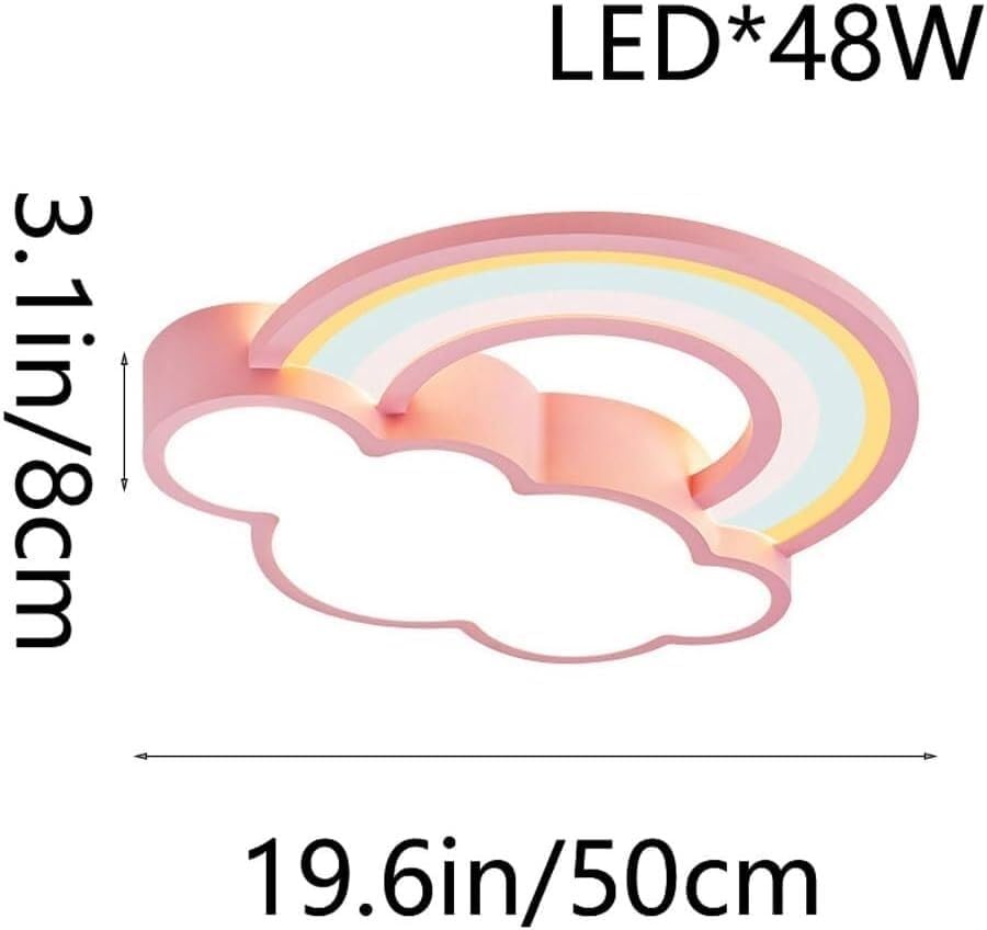 Lustre moderne acrylique rose à LED pour grand plafond bas - 7