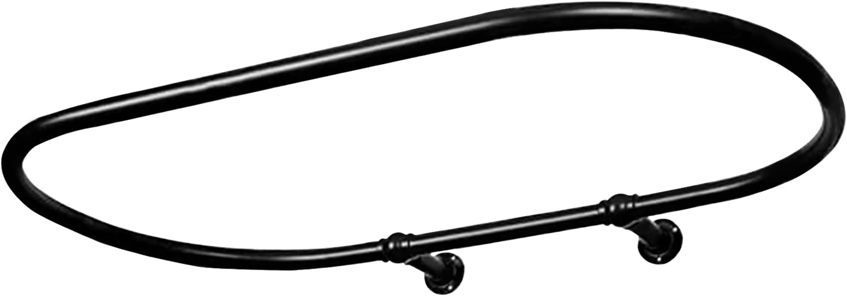 Luxury Oval Shower Curtain Rod ( Free Curtain Rings) Wall