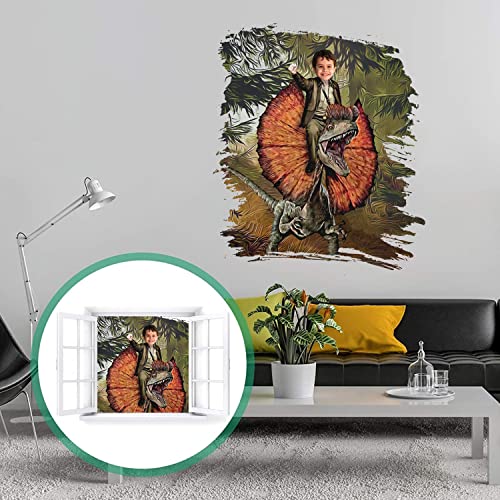 Custom Dinosaur Alphabet Wall Decal, Dinosaur Wall Decals, Custom Dinosaur Wall Decals For Boys Room, Personalized Name Dinosaur Wall Decal Nursery Decal, Nursery Kids Boys & Girls Room Decor, Children's Dino Bedroom Décor Dino09, 16X12Inch #TOP4