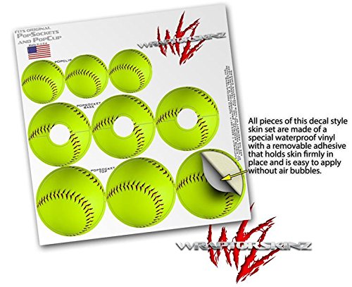 Decal Style Vinyl Skin Wrap 3 Pack for PopSockets Softball (POPSOCKET NOT INCLUDED) by WraptorSkinz - Thumbnail 3