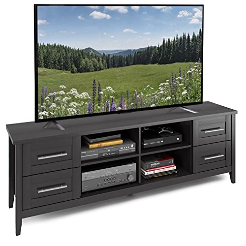 CorLiving Jackson Transitional Wide Black TV Stand with Drawers and Shelves for Most TVs up to 85 Inch | Contemporary Entertainment Center | Large Media Console Cabinet for Living Room - Image 5